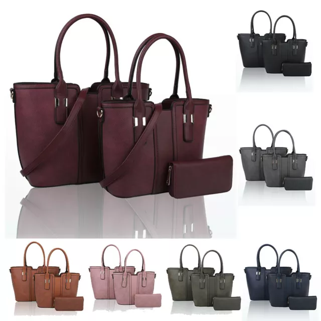 Women's 3-in-1 Large Medium Tote Handbag Crossbody Shopper Shoulder Bag Purse
