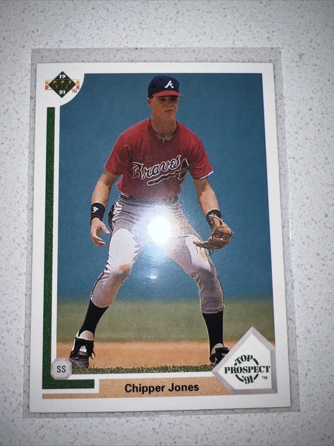 1991 UPPER DECK CHIPPER JONES Top Prospect Rookie RC #55 - Atlanta ...