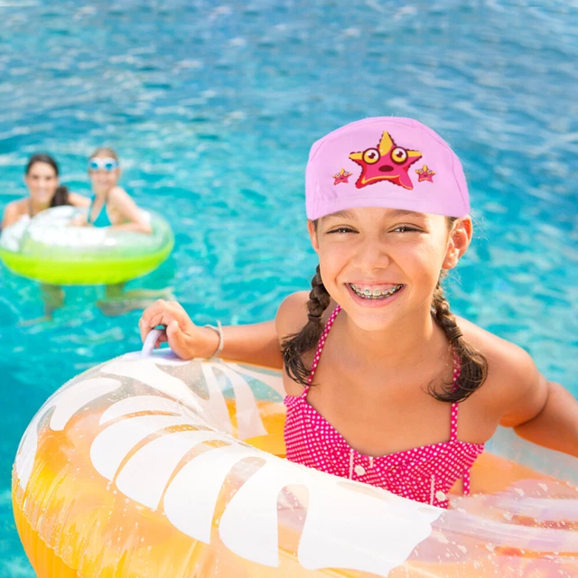 Bonnet De Bain Enfant Silicone - 6-14 Ans - Anti-dérapant & Imperméable - Motifs Fun
