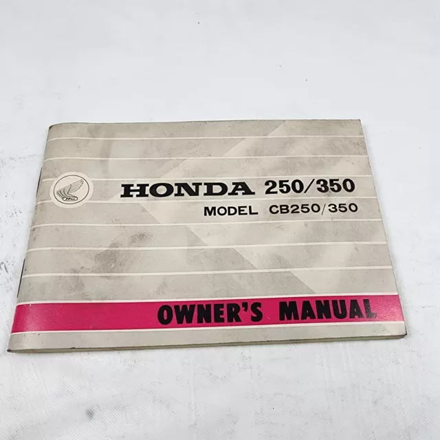Original 1968 Honda CB350 CB250 K0 Owner's Manual Book OEM Restoration