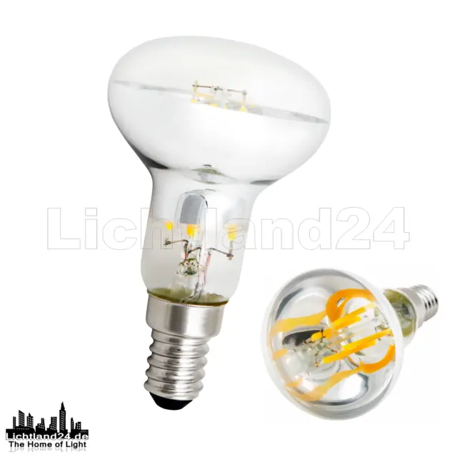 E14 LED Filament Reflektor Strahler R50 - 4W (= 60W) 3000K warmweiß Lampe