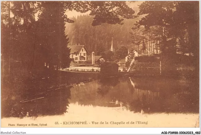 ACGP3-88-0242 - KICHOMPRE - vue de la chapelle et de l'etang