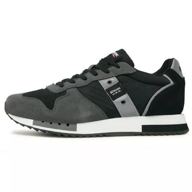 MEN S SHOES BLAUER Sneakers S4QUEENS01 Mes Navy Blue Royal PE24