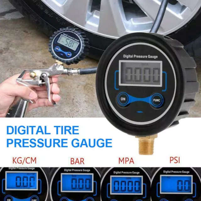 0-200PSI LCD Digital Tire Pressure Gauge Car Tyre Air PSI Meter Tester 1/8 NPT