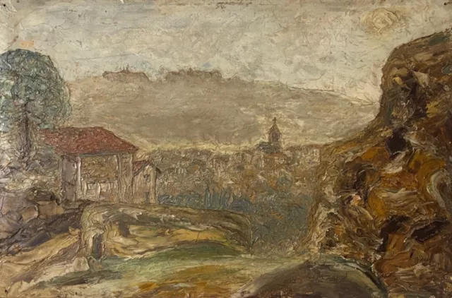 Paesaggio Di Francia Pittura Su Cartone Firmato C Bornard XIX Inizio Xx