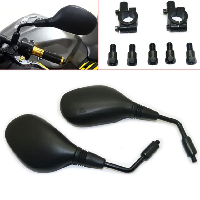 2X Rearview Side Mirror 8mm Handlebar for Motorcycle Scooter Moped ATV Dirt Bike