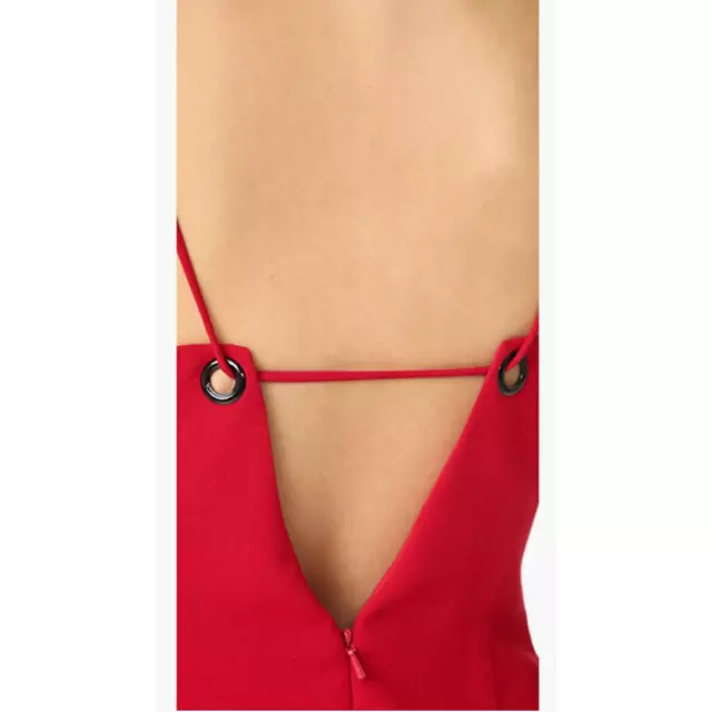 Black Halo Harley Red Plunging Sheath Dress 3