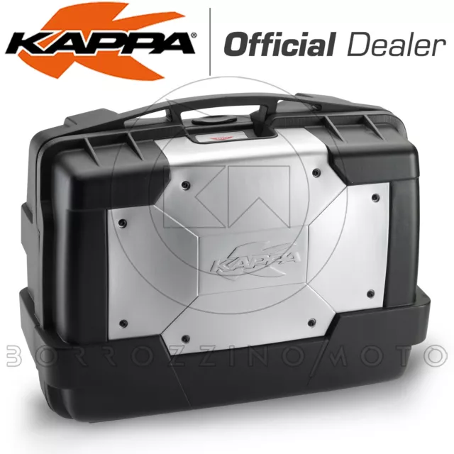 Valigia - Bauletto Moto Kappa Garda 33L Kgr33 Stile Trekker Alluminio Monokey