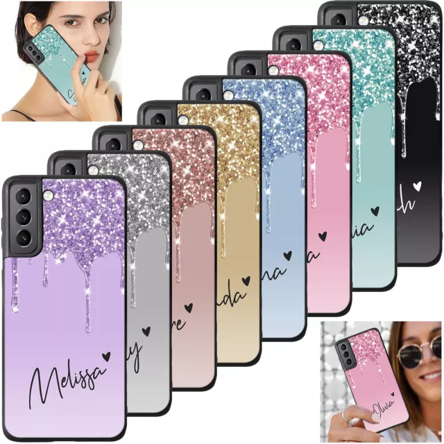 Customised Name Case For Samsung Galaxy S23 S22 S24 S21 S20 Silicone Phone Cover