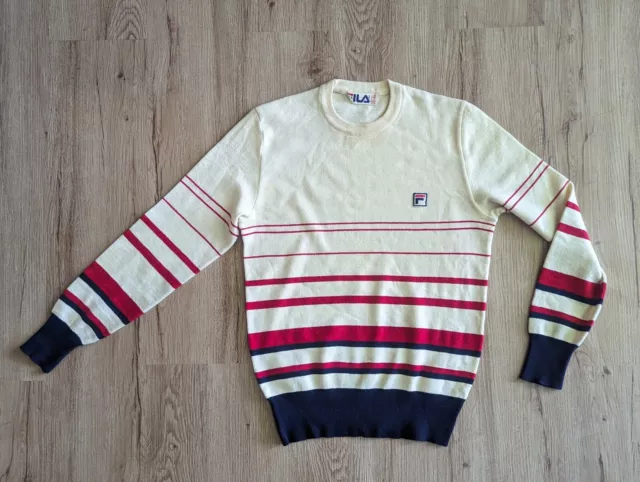 Vintage 70s/80s FILA Striped Sweater Retro Medium