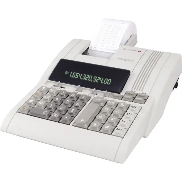 Olympia CPD 3212S Calculatrice imprimante beige Ecran: 12 sur secteur (l x H x