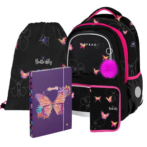 Exclusiv * Schmetterling Mädchen Superlight Smart Schulranzen-Schulrucksack mit Exclusiv * Schmetterling Mädchen Superlight Smart Schulranzen-Schulrucksack mit