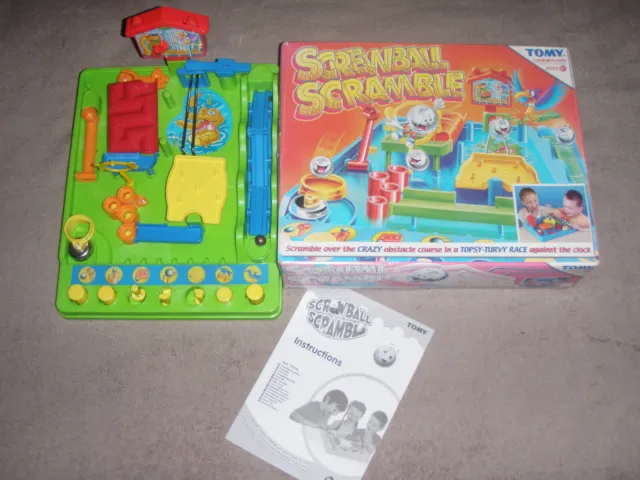 TOMY Screwball Scramble Game Boxed VINTAGE Retro 80s With Hoop And Ball