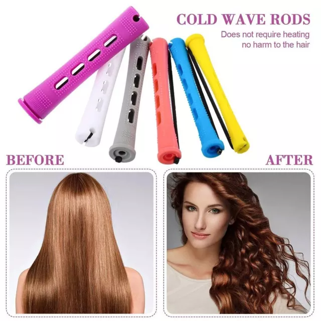 Elastic Rubber Band Care Perm Rollers DIY Hair Cold Wave Rod  Long Short Hair