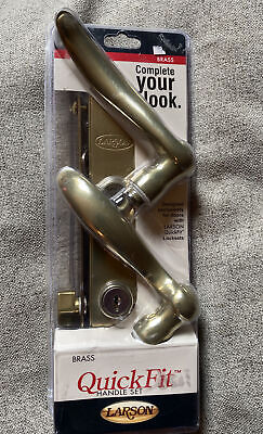 Larson Quick Fit Brass Handle Set 20297807 For Storm Doors NEW SEALED