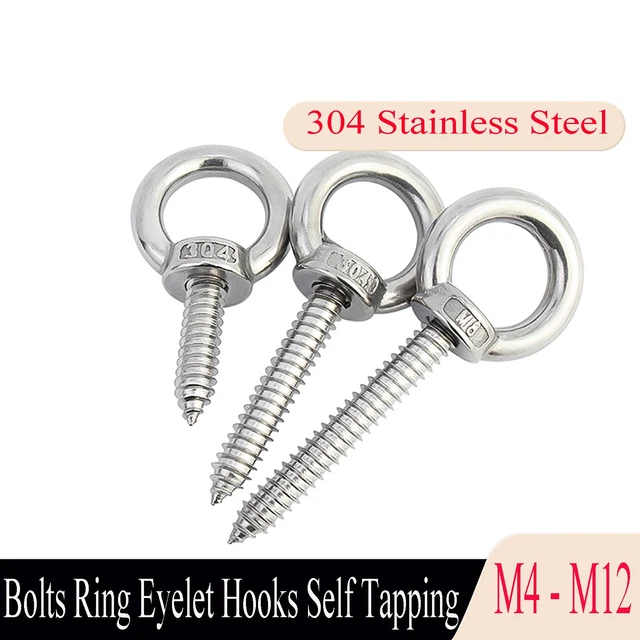 M4 THREAD DIA 304 Stainless Steel Ring Shape Eyed Bolt Lifting Eye Nut 4PCS £9.00 - UK