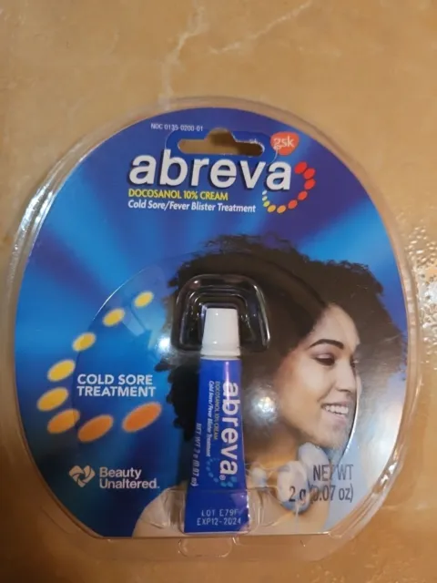 Abreva Clam Shell Cold/Fever Sore Treatment Tube  EXP 06+12+08+12+11/2024