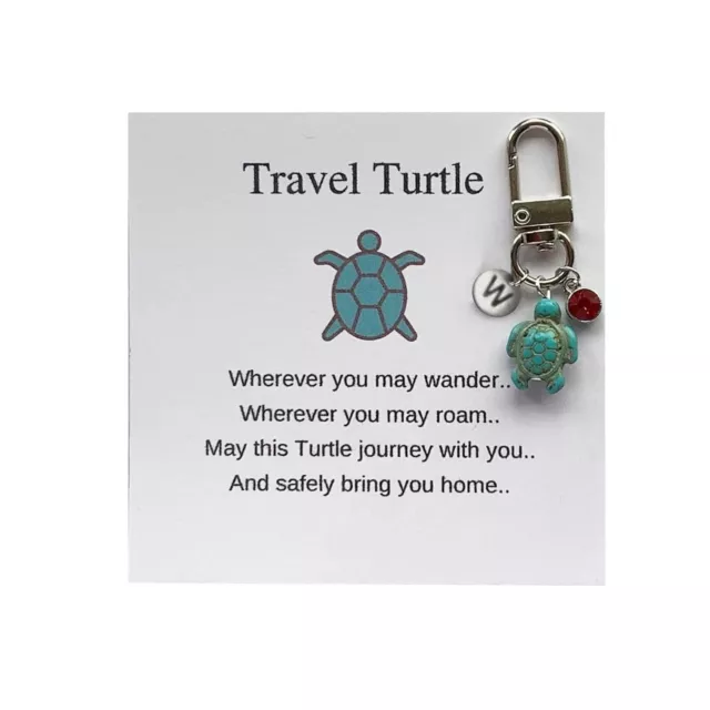 26 Letter Handmade Turtle Keychain Turtle Combination Pendant Purse Key Holder