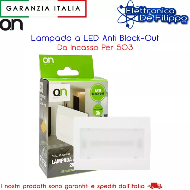 LAMPADA EMERGENZA PER Scatola 503 LED Anti Black-Out 503 ON EUR 11,50 -  PicClick IT