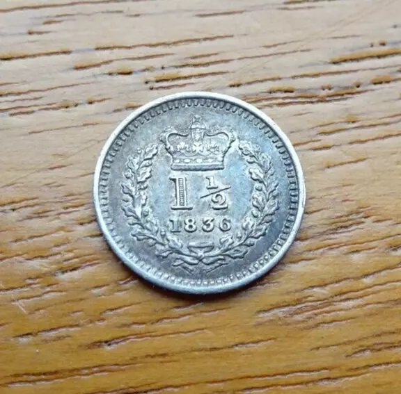 William Iiii Threehalfpence 1836 1 1/2 D Great Britain Uk