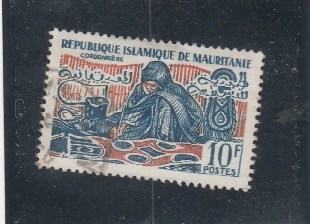 L6887 MAURITANIE TIMBRE Y&T N° 146 de 1960-61 " Cordonniere " Oblitéré