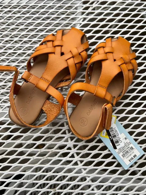 NWT Cat & Jack Toddler Girls' Ella Strap Sandals Cognac Size various. you choose