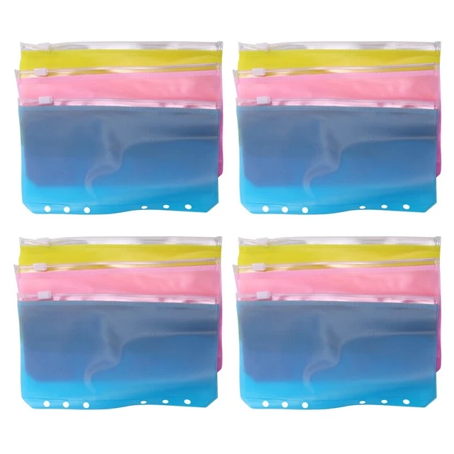 12 PièCes SéRies Classeur Poche A6 Taille 6 Trous Classeur Fermeture à GlissièB6