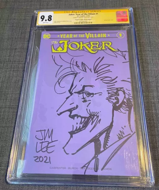 The Joker Year of the Villain 1 9.8 CGC  Great Jim Lee signed & sketch