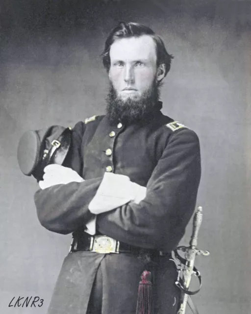 8 x 10 Civil War Photo Print of Union Soldier, Assistant Surgeon, Medical Sword