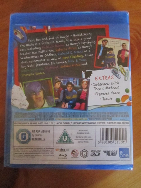 DVD BLU-RAY 3D Horrid Henry The Movie New Sealed Great ***** EUR 9,05 ...