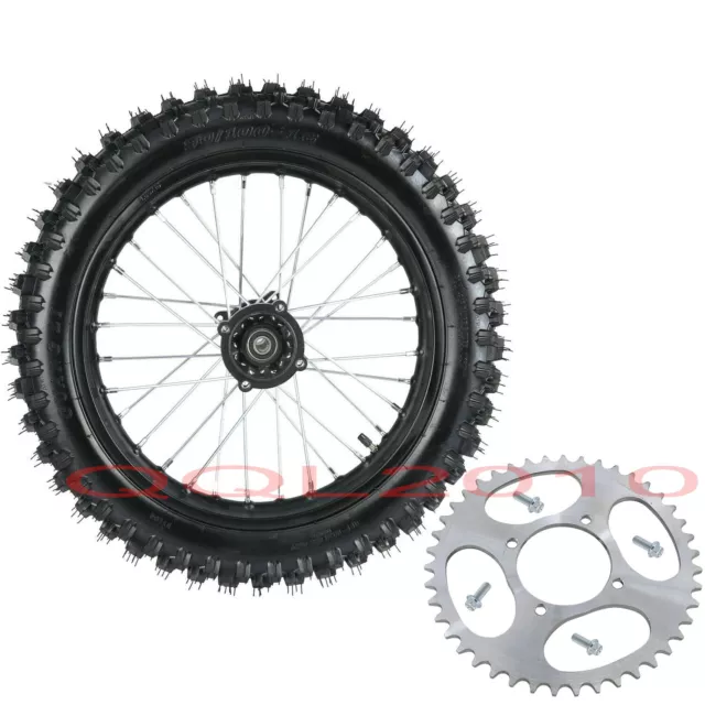 90/100-16 1.85x16 Rear Wheel Tire Rim & Sprocket Dirt Bike KX100 CR85 CRF100 SSR