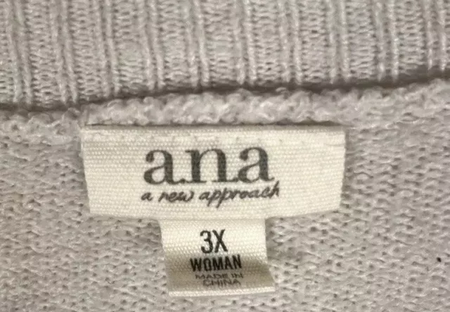 Ana Pullover Sweater Plus Size 3X Beige Stripes Oversized Long Sleeve Womens 2