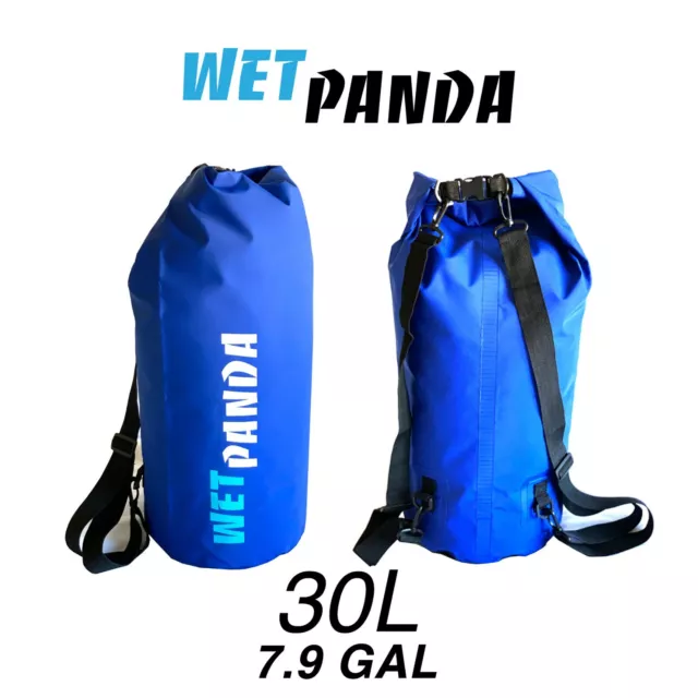 Wet Panda Waterproof Dry Bag Blue 30L for Kayaking, Rafting, Fishing, Swimming