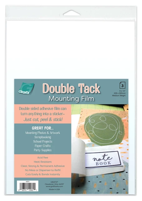 Película de montaje Grafix de doble tack 3/paquete-9""X12"" KDT3