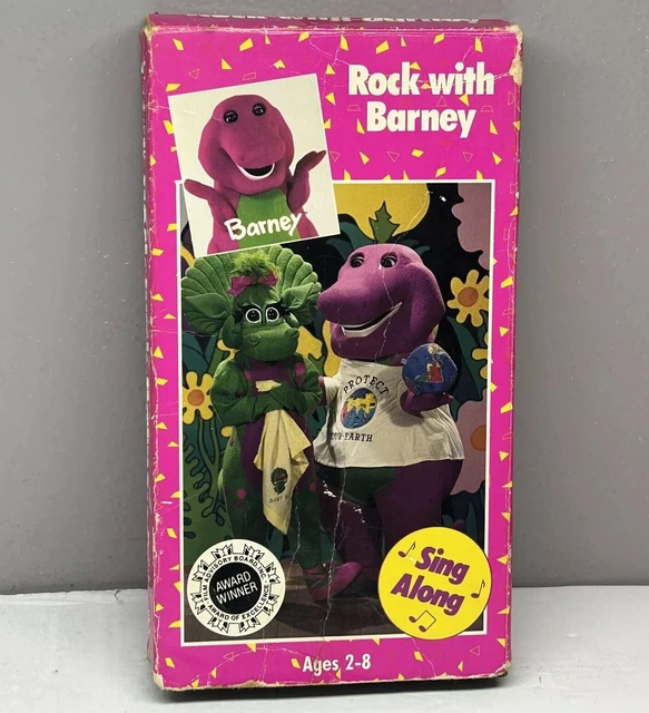 BARNEY ROCK WITH Barney VHS 1991 Video Tape Sing Along Song Purple ...