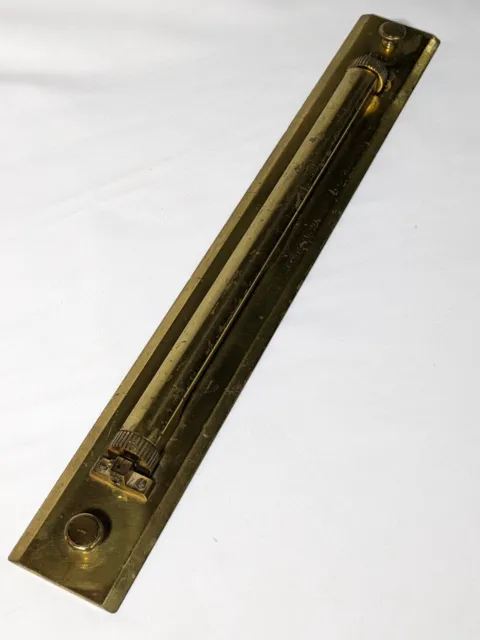 Antique Brass KEUFFEL & ESSER Co. 1758 Rolling Straight Edge Navigation Drafting