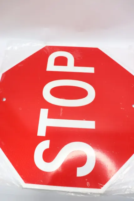 Brady Traffic Stop Sign Octagon Red/White 18" x 18" 4KTN6