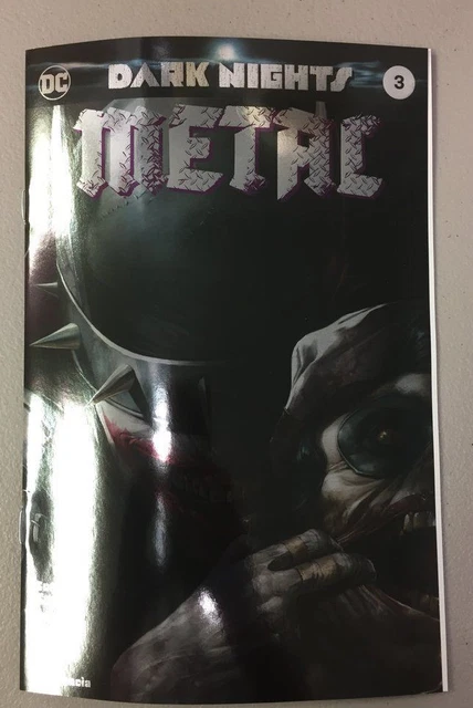 Dark Nights Metal 3 Foil Variant Mattina Trade Dc Batman Who Laughs In Hand!!!