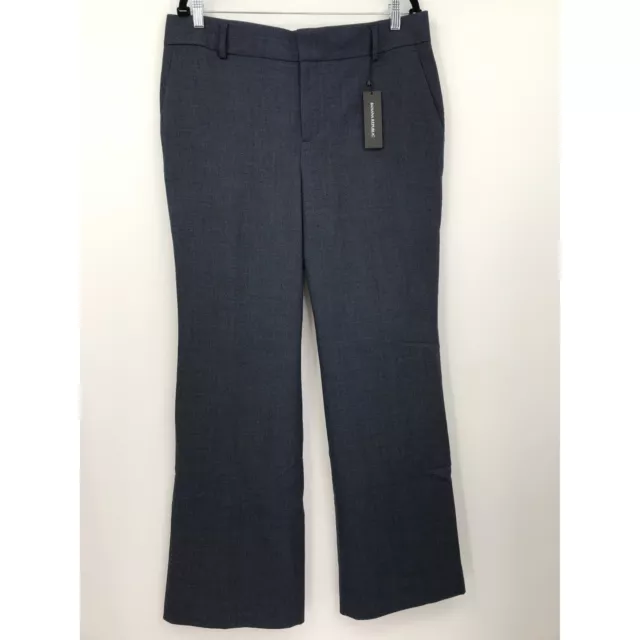 Banana Republic The Martin Fit Wool Trouser Pant Stretch Blue Size 14 NEW