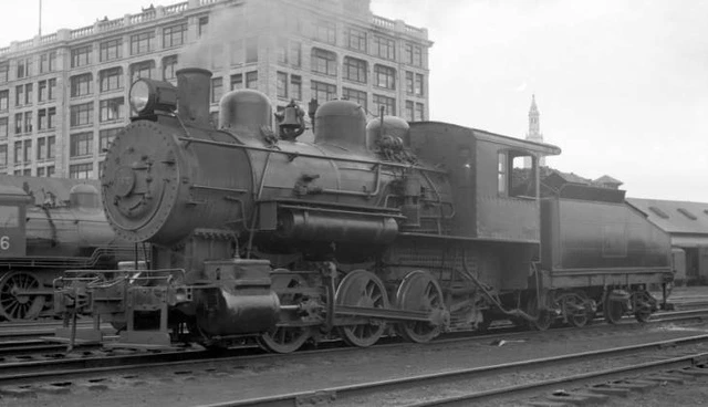 BM Boston & Maine Railroad locomotive, Engine No. 417, 0-6-0 OLD TRAIN PHOTO
