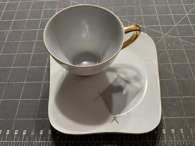 Satin Ribbon with Quatrefoil Print ~2.5x 72 cm~ Golden Cappuccino ~  Defective