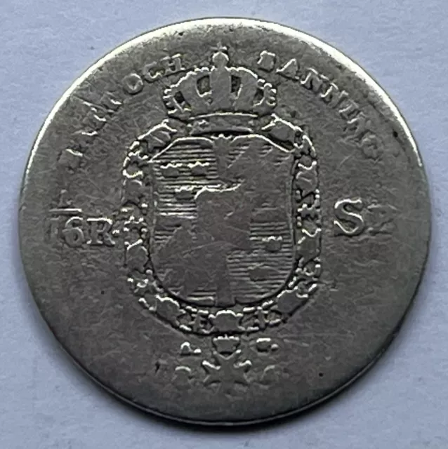 1840's 1/16 Riksdaler Specie (Oscar I) Coin from Sweden - 75% Silver