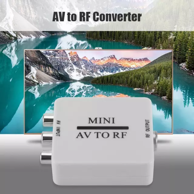 AV To RF Video Converter Mini HD Video Adapter Box Support 67.25/61.25MHz