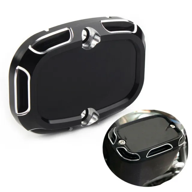 CNC Black Brake Master Cylinder Cover Cap For Harley Touring Softail  Dyna FXD