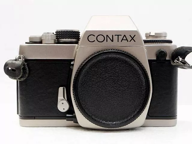 Contax S2 35mm SLR Carrete Cámara Solo Titanio Tapa / Y Excelente De Japón F / S