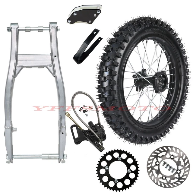 90/100-14 Tire Wheel Silver Swing Arm Sprocket for Pit Dirt Bike YZ85 YZ80 CRF80