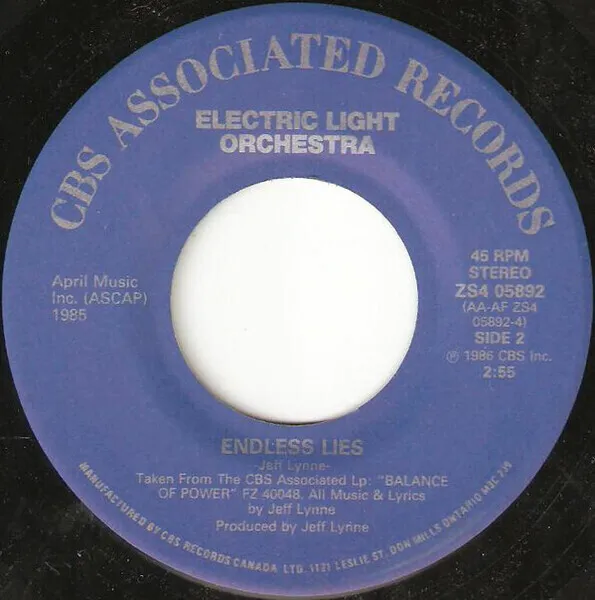 Electric Light Orchestra So Serious Vinyl Single 7inch CBS Associated Records