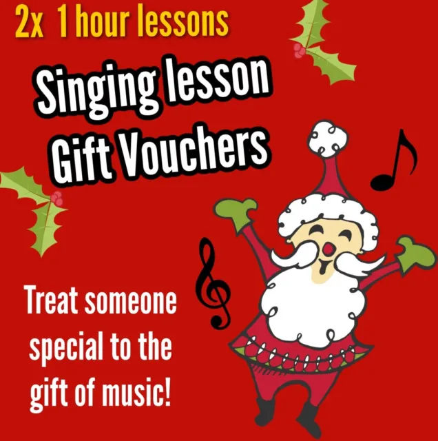 2X Singing lessons. Gift voucher - a perfect and unique Christmas gift!