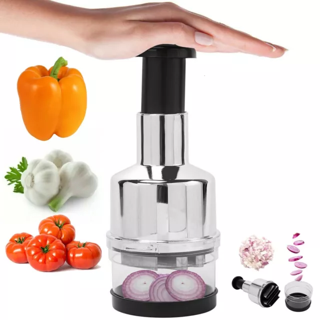 Vegetable Fruit Salad Onion Garlic Food Hand Chopper Cutter Slicer Peeler Dicer