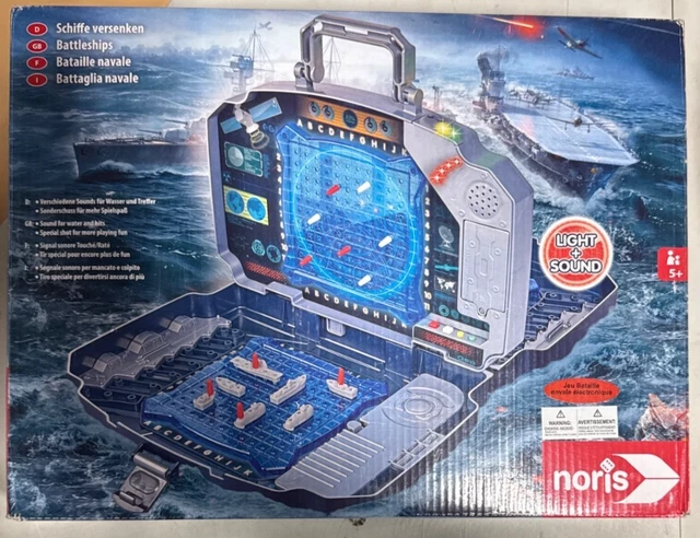 Jeu électronique parlant de bataille navale avec lumières – 1 à 2 joueurs (FR/EN/ES/PT